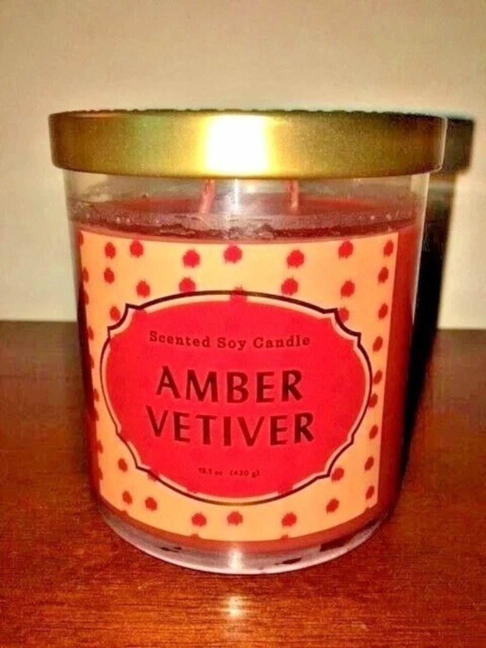 Opalhouse Soy 2-Wick Candle Amber Vetiver (RARE) Lidded Glass Jar 15.1 oz - NEW